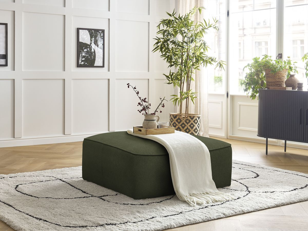 Pouf LEOPOLD tissu chiné