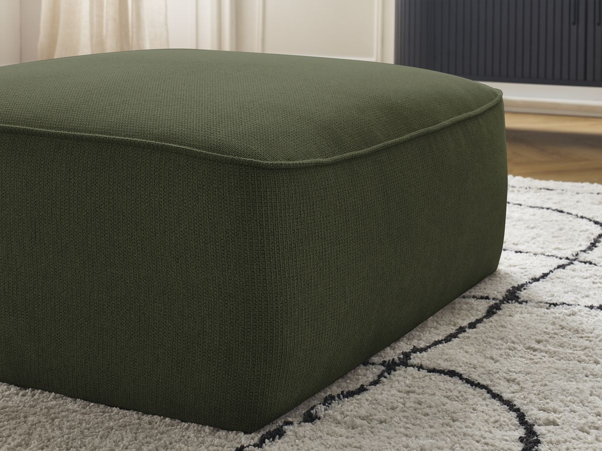 Pouf LEOPOLD tissu chiné