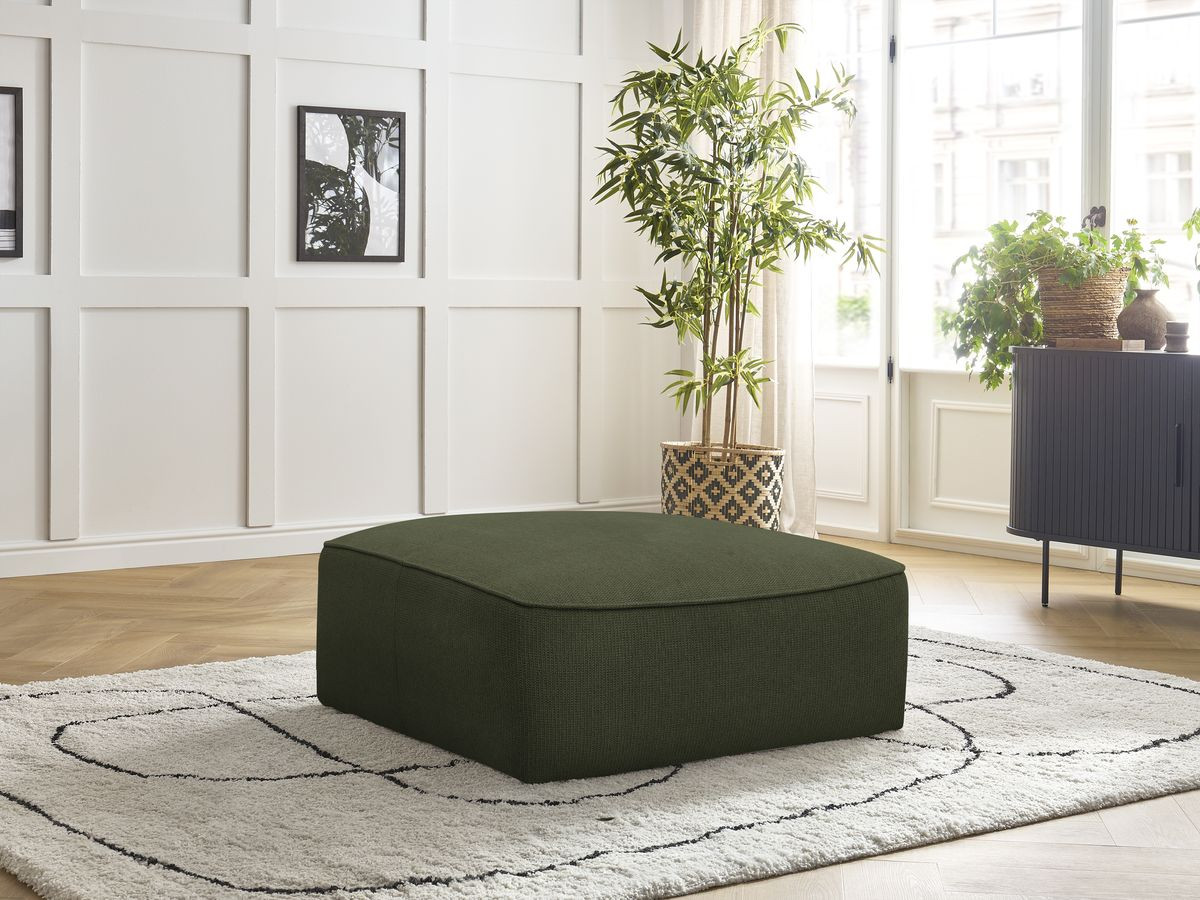 Pouf LEOPOLD chiné vert foncé — vue 5