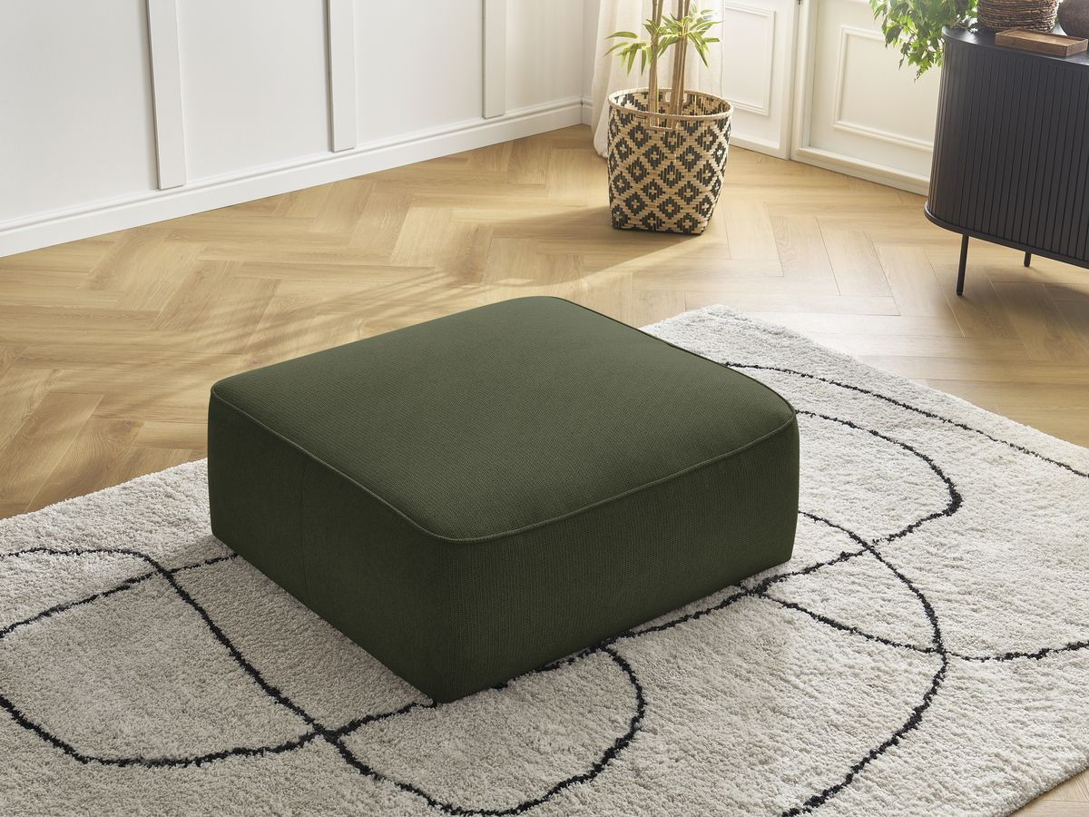 Pouf LEOPOLD tissu chiné