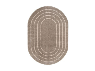 Tapis poils long YUNA motif abstrait