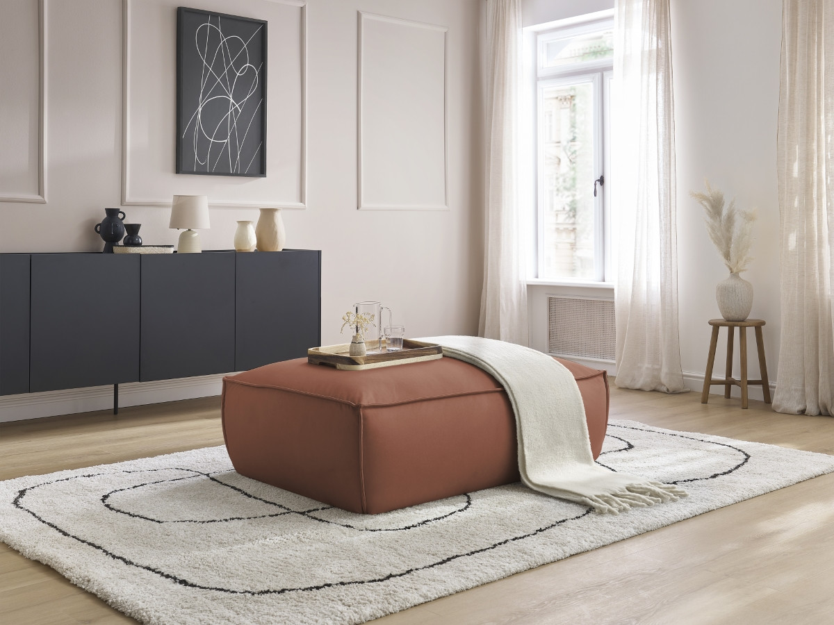 Pouf BOHEME cuir végan
