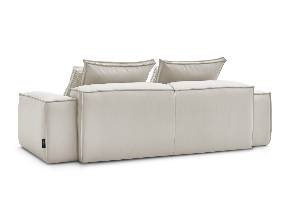 Canapé droit fixe 3 places ultra moelleux BOHEME cuir végan