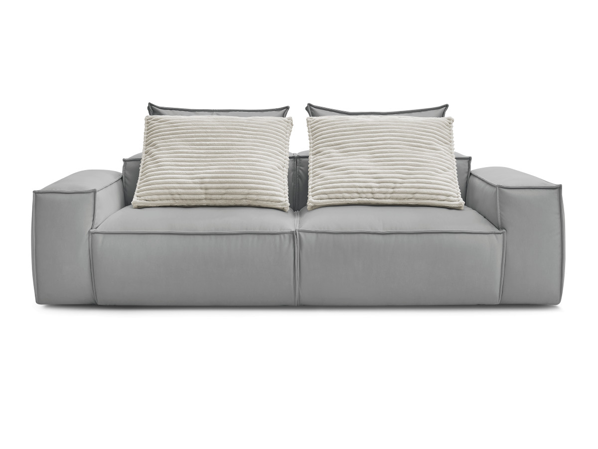 Canapé droit fixe 3 places ultra moelleux BOHEME cuir végan