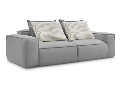 Canapé droit fixe 3 places ultra moelleux BOHEME cuir végan