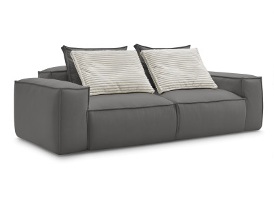 Canapé droit fixe 3 places ultra moelleux BOHEME cuir végan