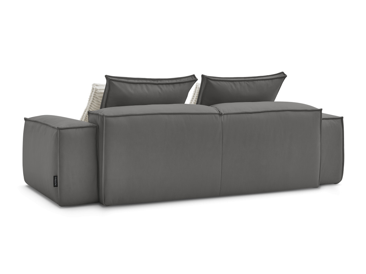 Canapé droit fixe 3 places ultra moelleux BOHEME cuir végan