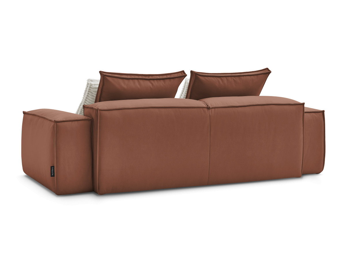 Canapé droit fixe 3 places ultra moelleux BOHEME cuir végan