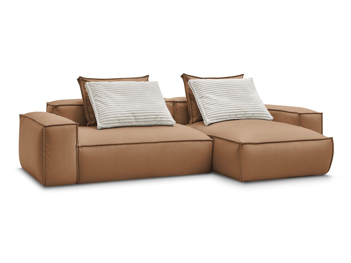 Canapé d'angle réversible ultra moelleux BOHEME cuir végan