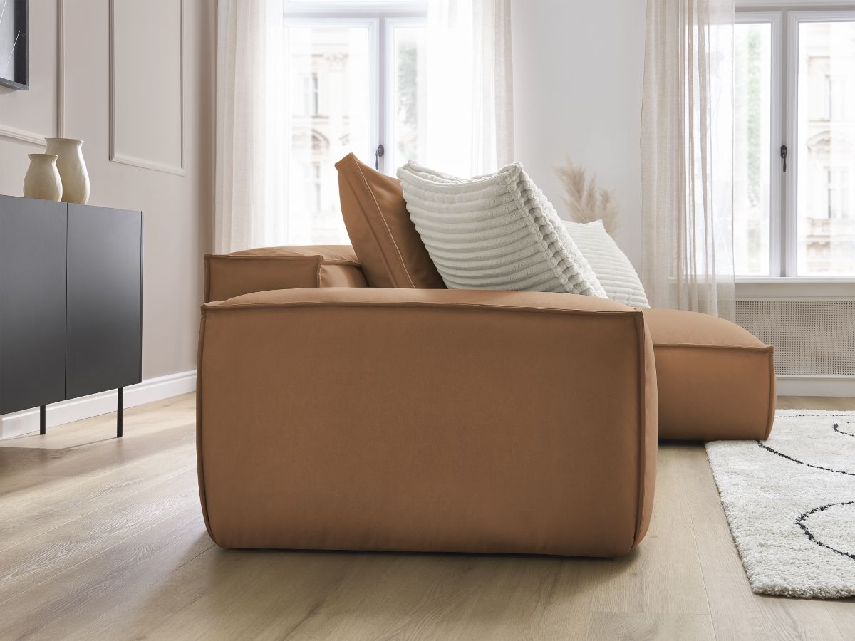 Canapé d'angle réversible ultra moelleux BOHEME cuir végan
