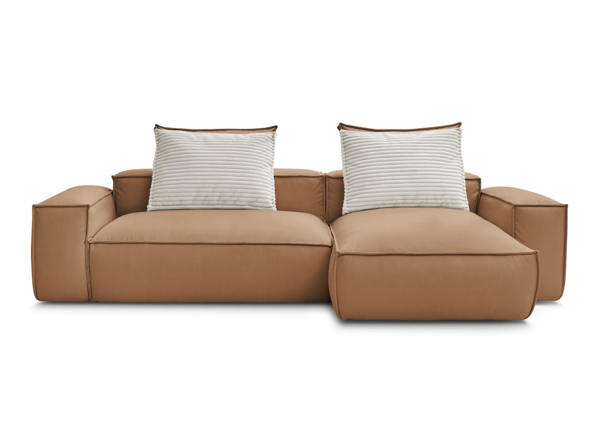 Canapé d'angle réversible ultra moelleux BOHEME cuir végan