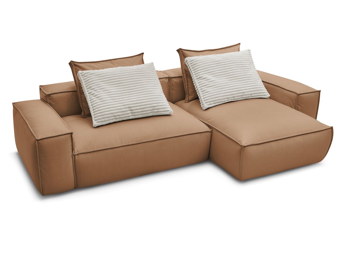 Canapé d'angle réversible ultra moelleux BOHEME cuir végan