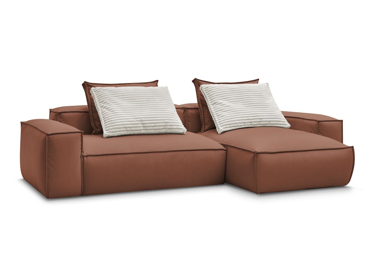 Canapé d'angle réversible ultra moelleux BOHEME cuir végan