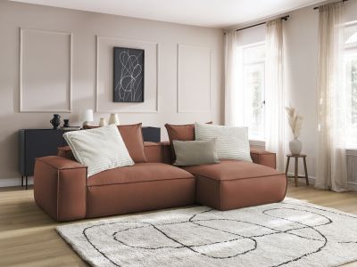 Canapé d'angle réversible ultra moelleux BOHEME cuir végan