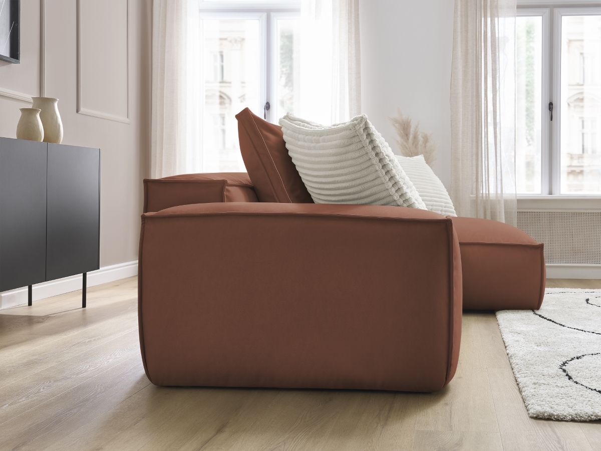 Canapé d'angle réversible ultra moelleux BOHEME cuir végan