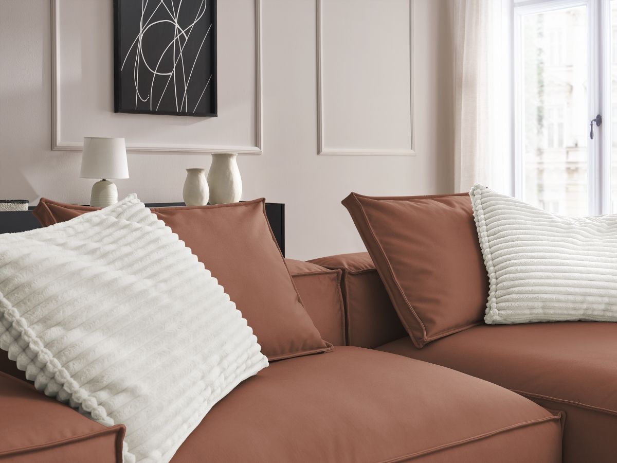 Canapé d'angle réversible ultra moelleux BOHEME cuir végan
