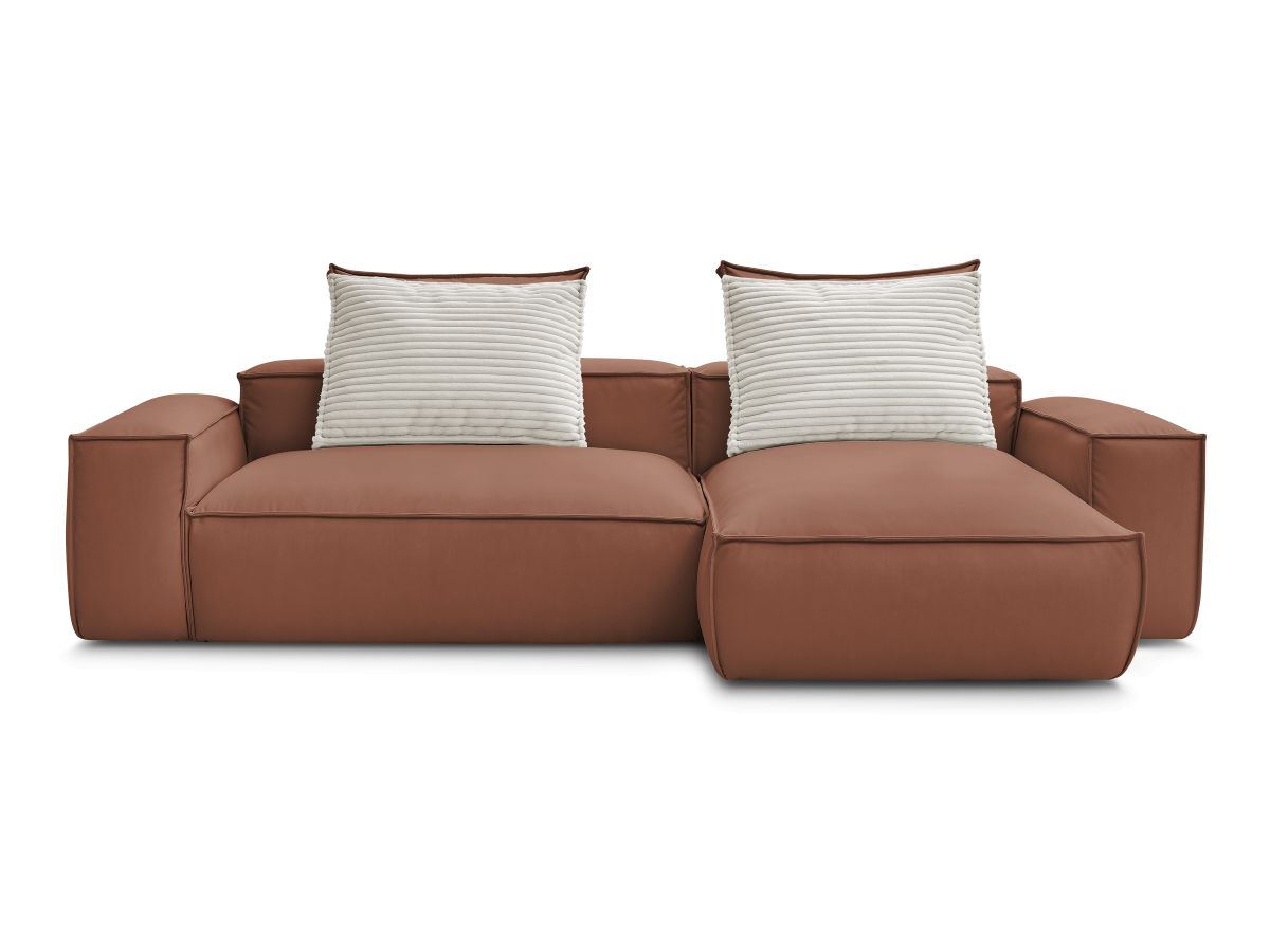 Canapé d'angle réversible ultra moelleux BOHEME cuir végan