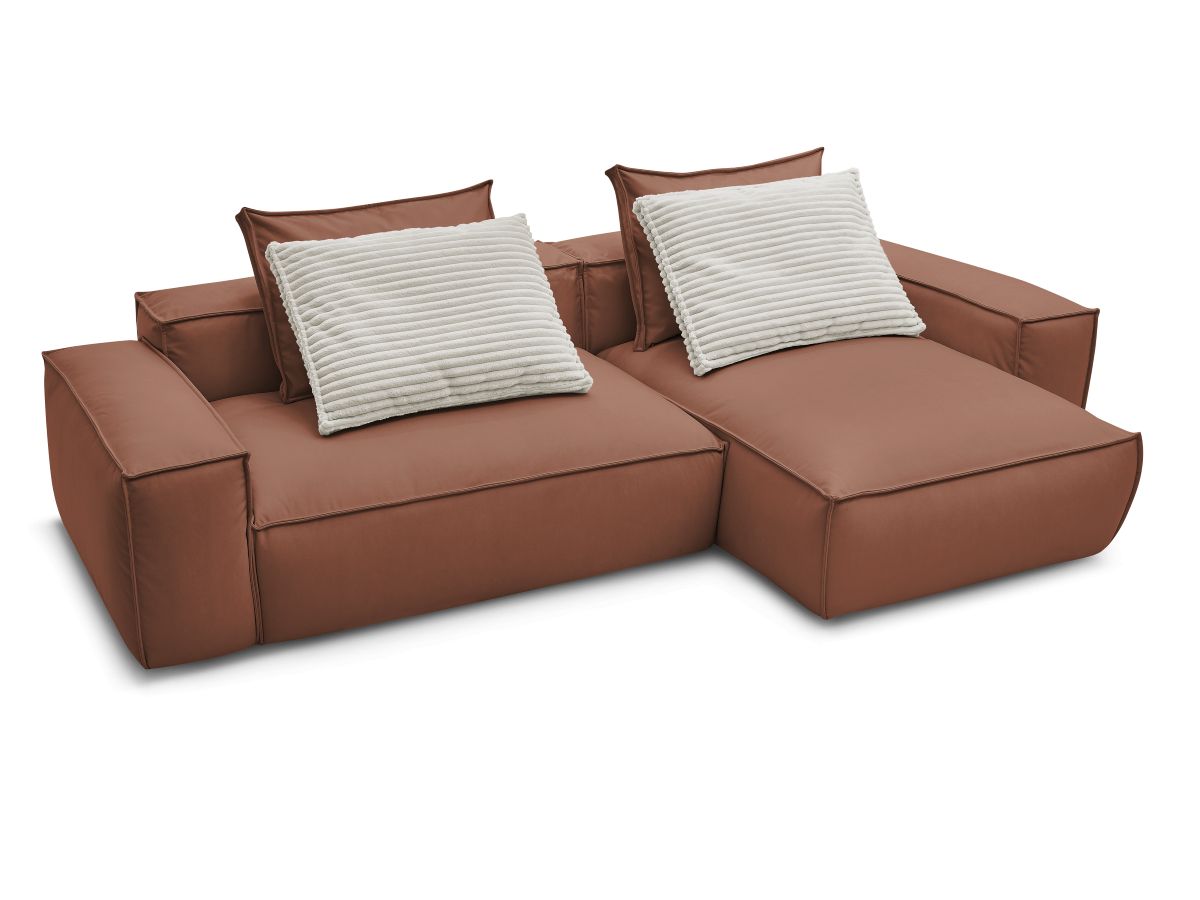 Canapé d'angle réversible ultra moelleux BOHEME cuir végan
