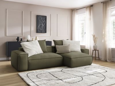 Canapé d'angle réversible ultra moelleux BOHEME cuir végan