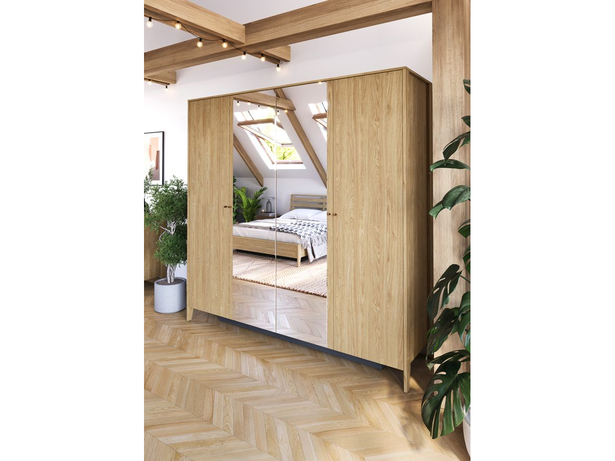 MADDY opbergbed + 2 nachtkastjes + ladekast + kledingkastset