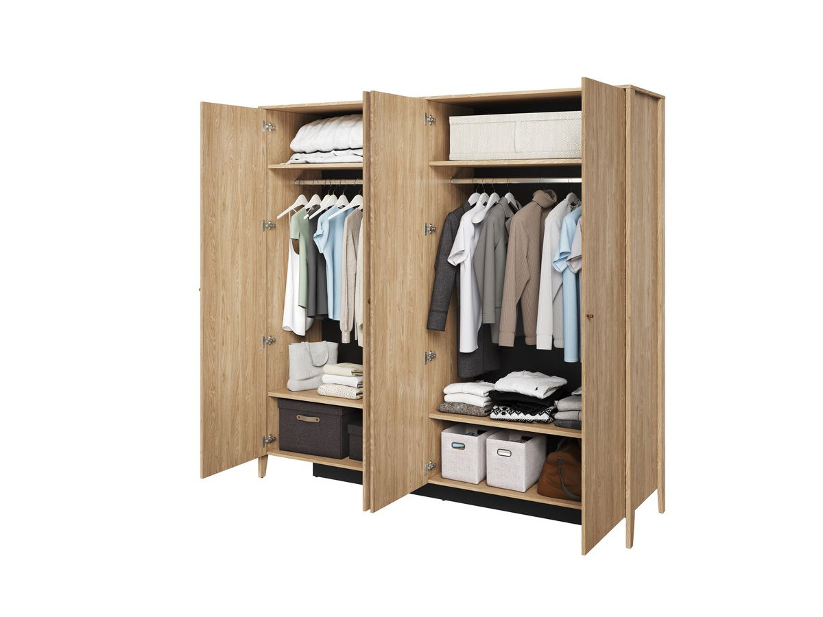 MADDY opbergbed + 2 nachtkastjes + ladekast + kledingkastset