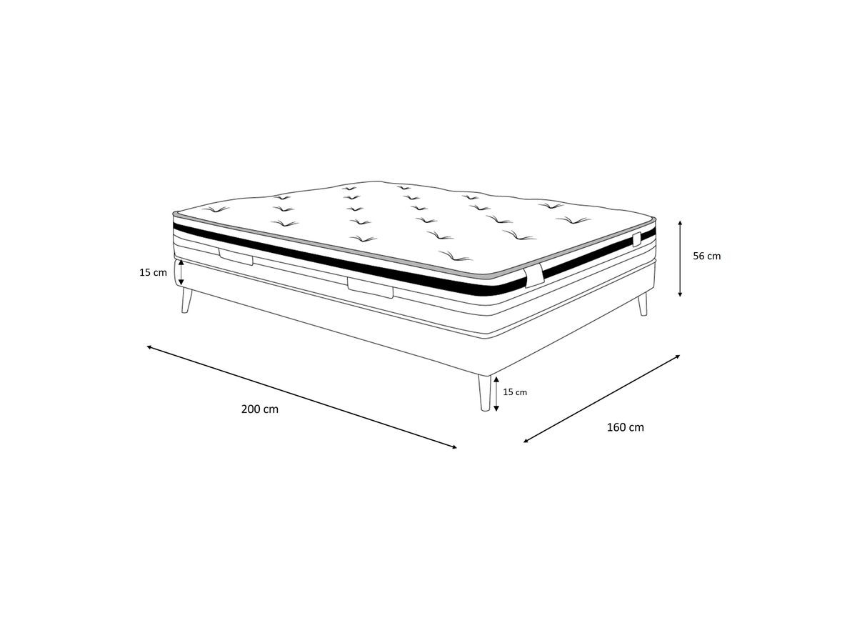 BRIENNE limited edition hybride matras + boxspringset BOBOCHIC x SIMMONS