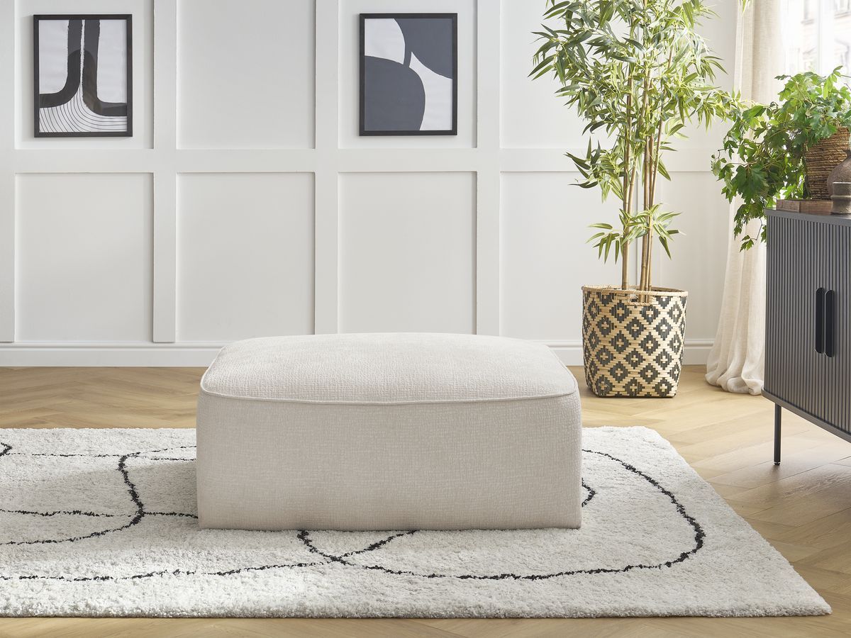 Pouf LEOPOLD texturé beige — vue 4
