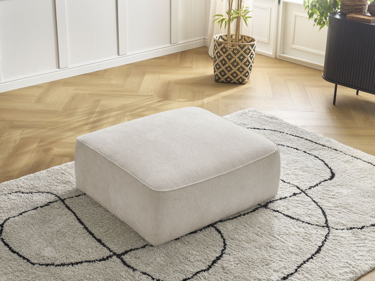 Pouf LEOPOLD texturé beige — vue 6
