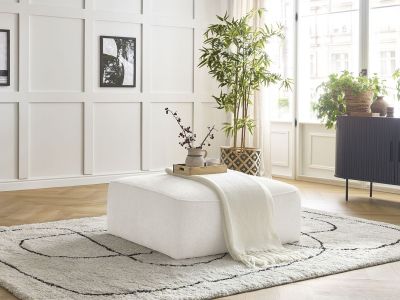 Pouf LEOPOLD tissu texturé
