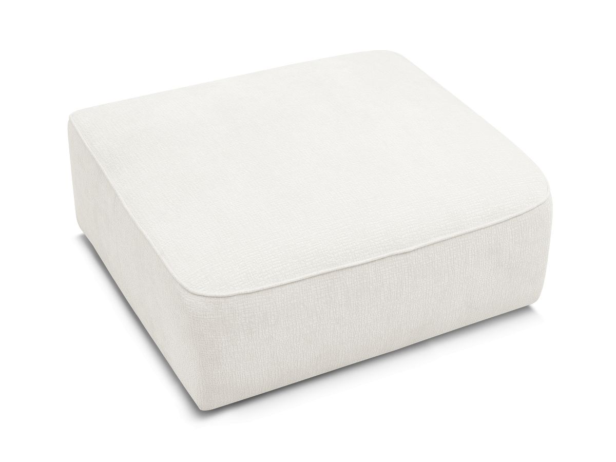Canapé d'angle fixe EVEREST tissu chiné - Orange - Angle droit - 10 coussins