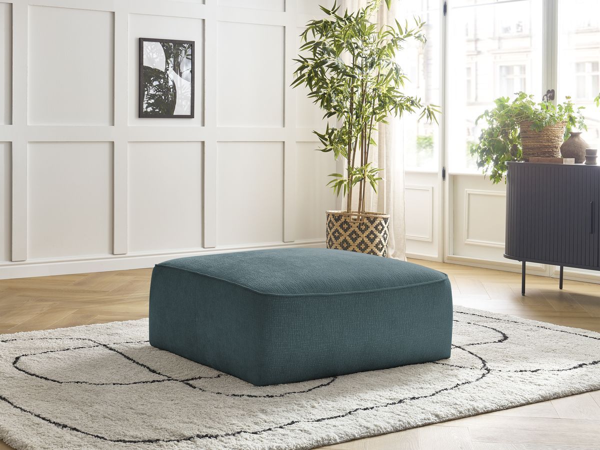 Pouf LEOPOLD texturé bleu foncé — vue 5