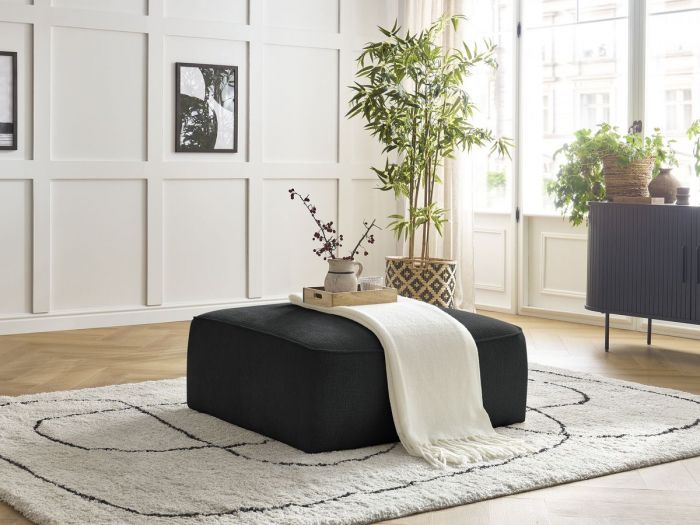 Pouf LEOPOLD tissu texturé