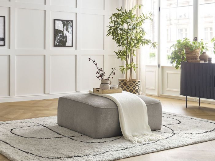 Pouf LEOPOLD tissu texturé