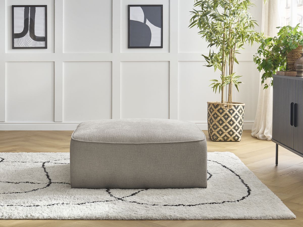 Pouf LEOPOLD texturé taupe — vue 4