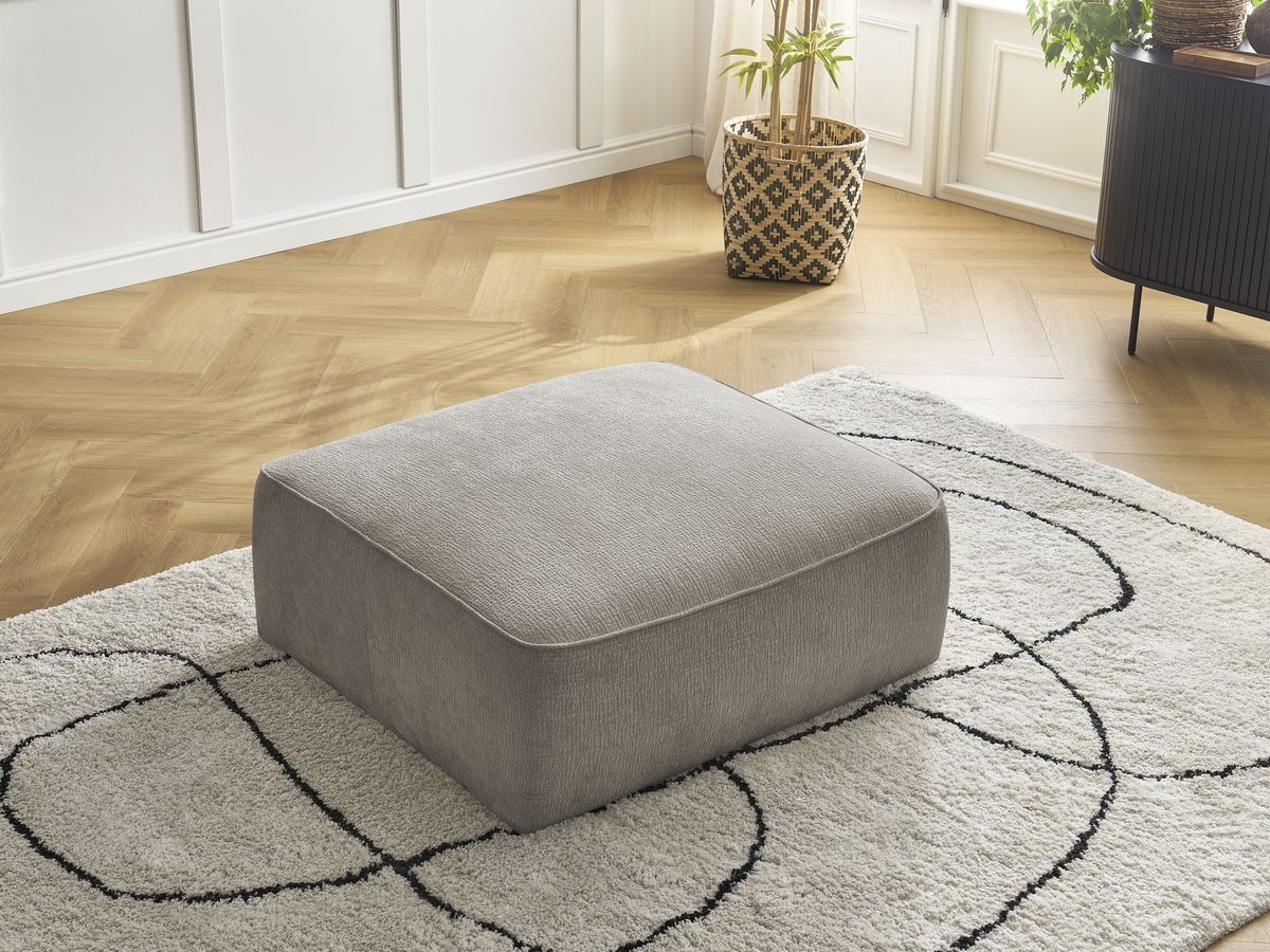 Pouf LEOPOLD texturé taupe — vue 6