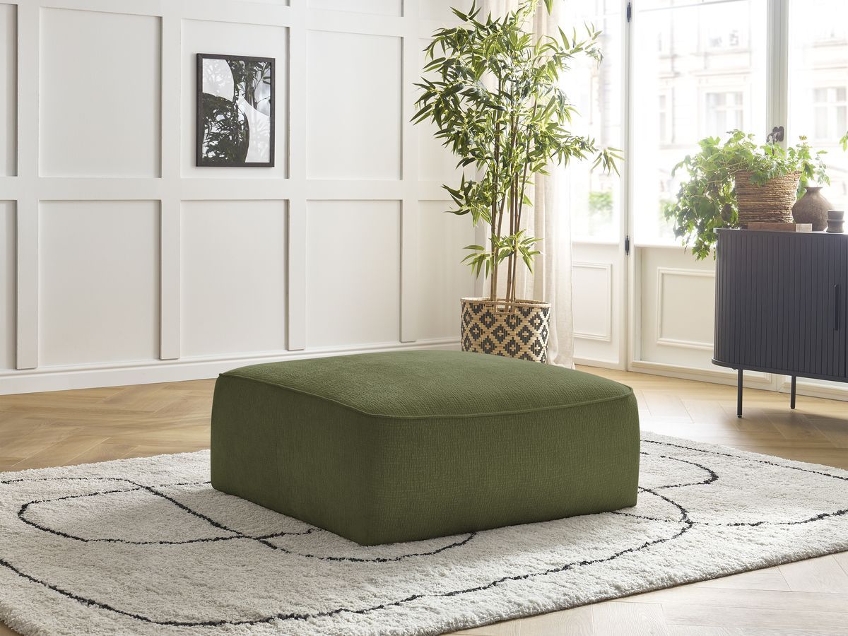 Pouf LEOPOLD texturé vert foncé — vue 5