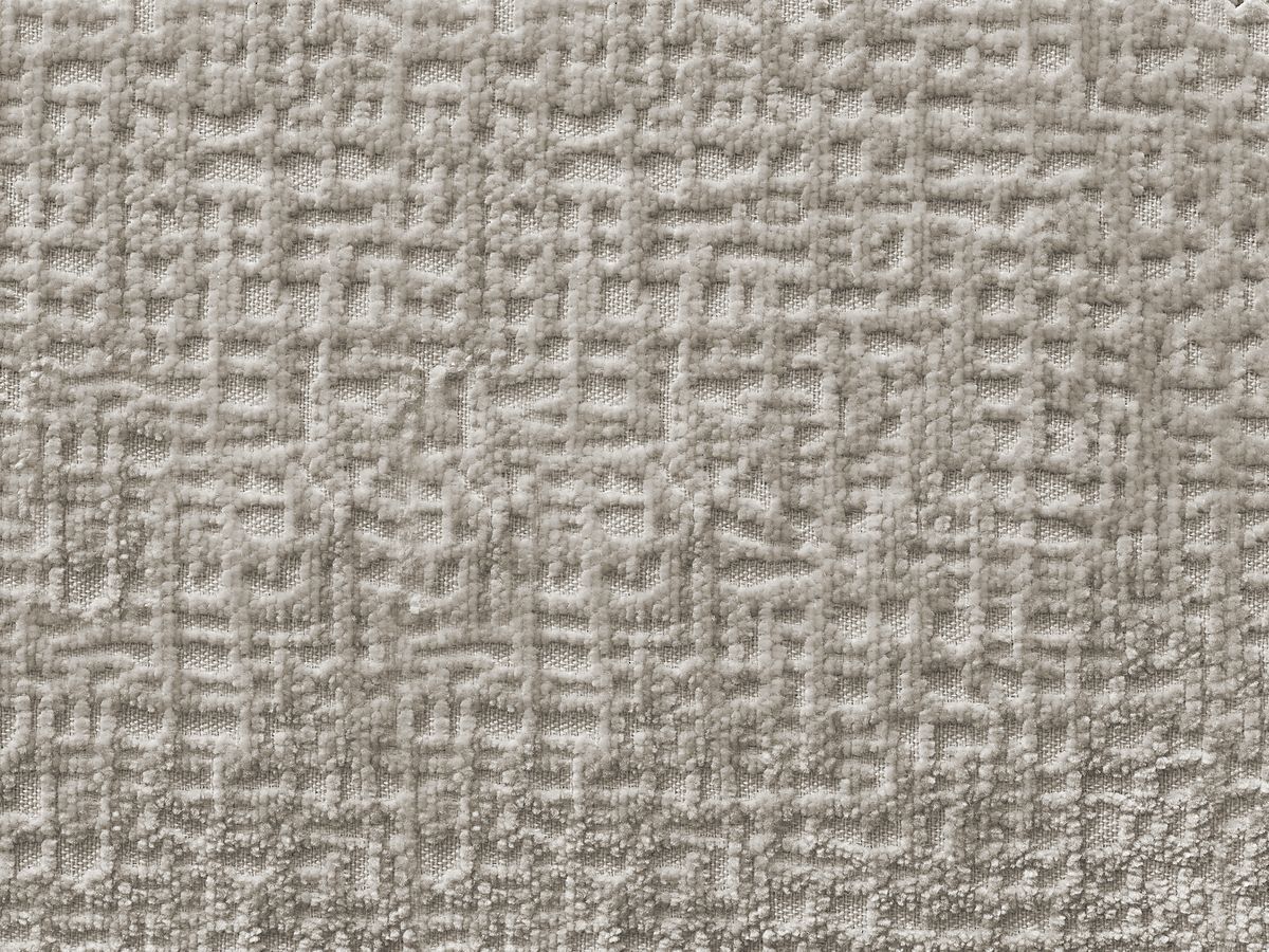 Canapé droit fixe 3 places LEOPOLD tissu texturé avec pouf
