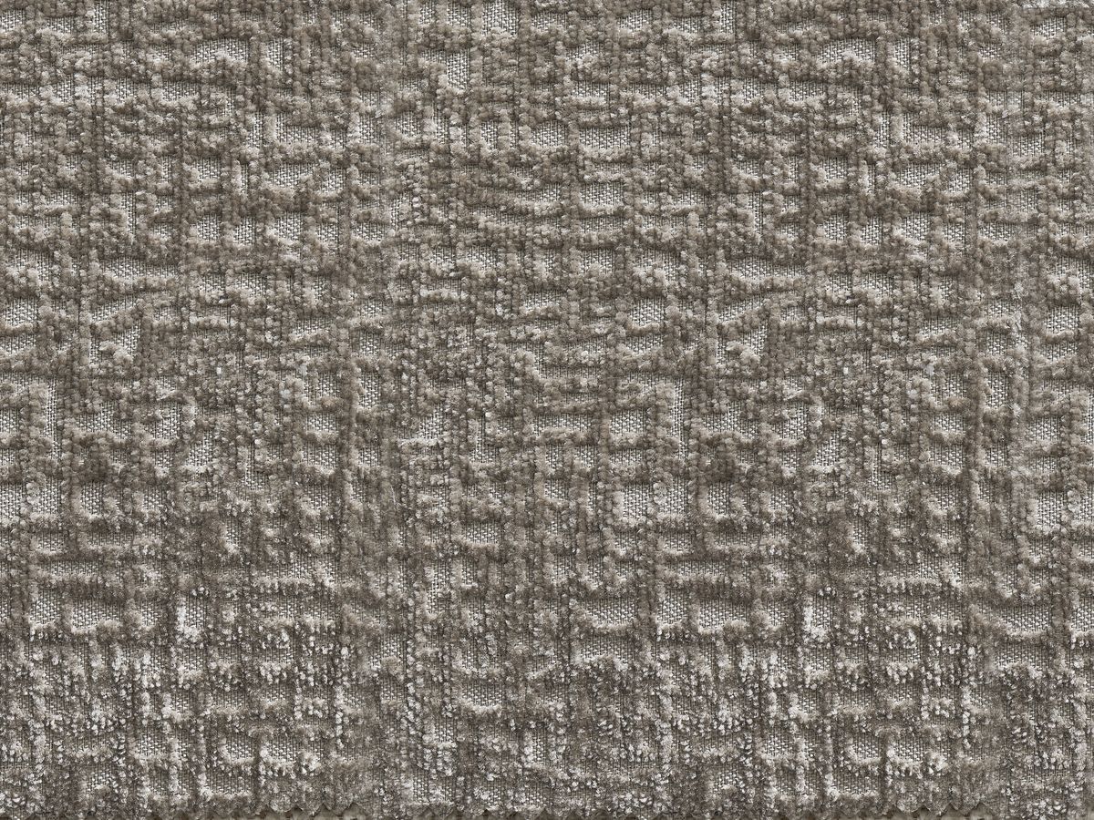 Canapé droit fixe 3 places LEOPOLD tissu texturé avec pouf