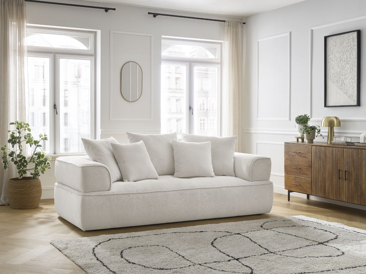 Canapé droit 3 places WHESLEY beige — vue 5