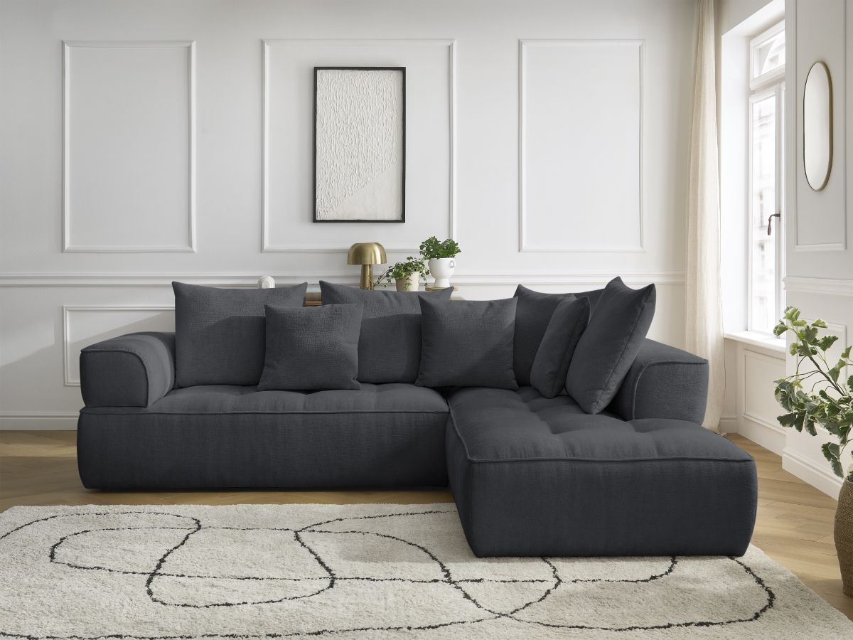 Canapé d'angle L WHESLEY gris foncé — vue 5
