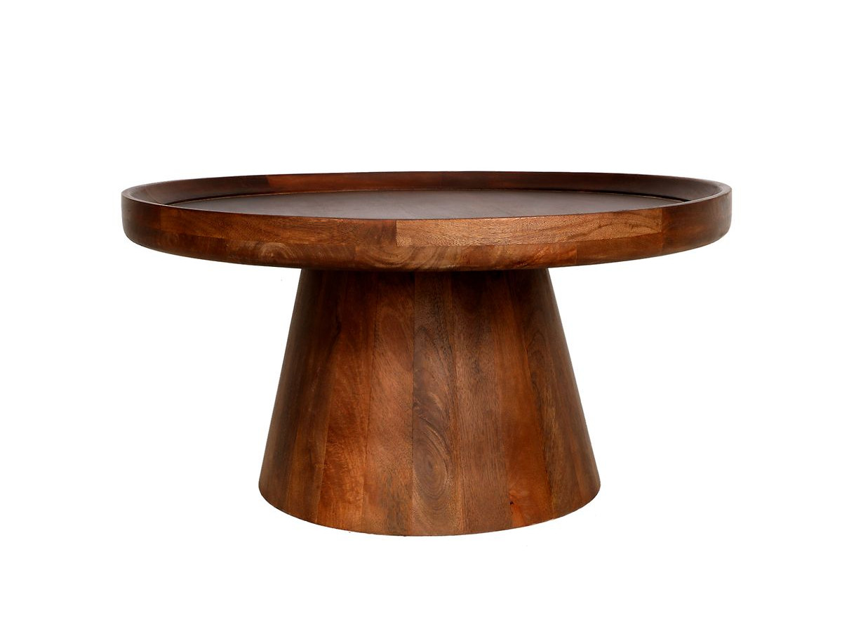 PAOLA salontafel D.80 cm massief mangohout