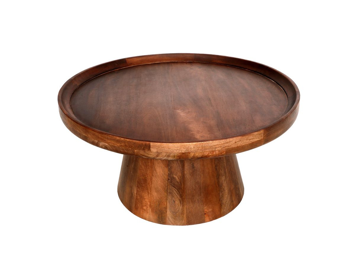 PAOLA salontafel D.80 cm massief mangohout