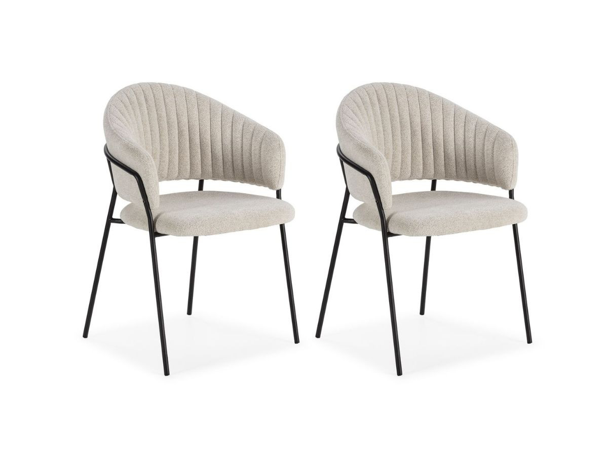 Set van 2 LOU stoelen in structuurstof