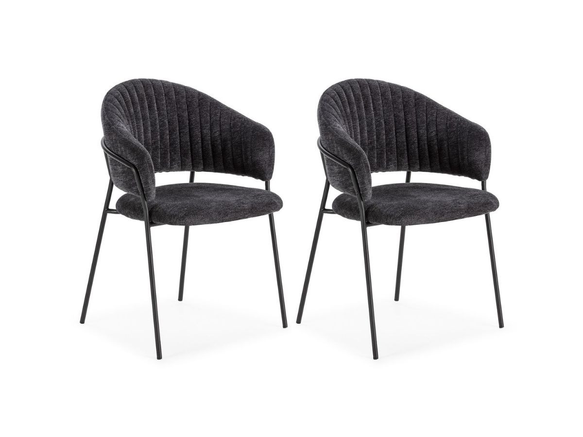 Set van 2 LOU stoelen in structuurstof