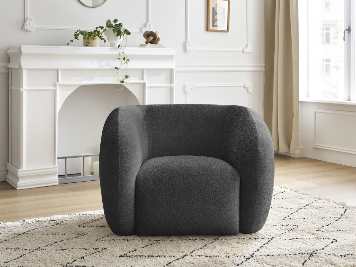 Fauteuil CELINE texturé gris foncé — vue 5