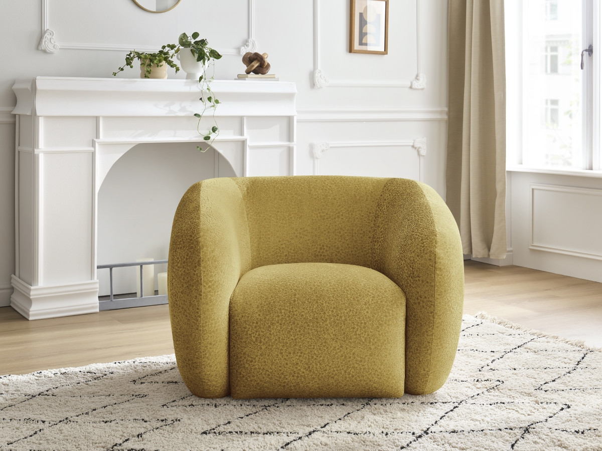 Fauteuil CELINE texturé jaune — vue 5