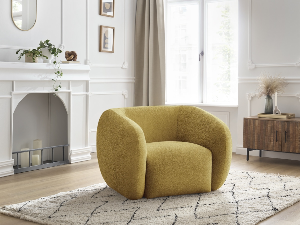 Fauteuil CELINE tissu texturé