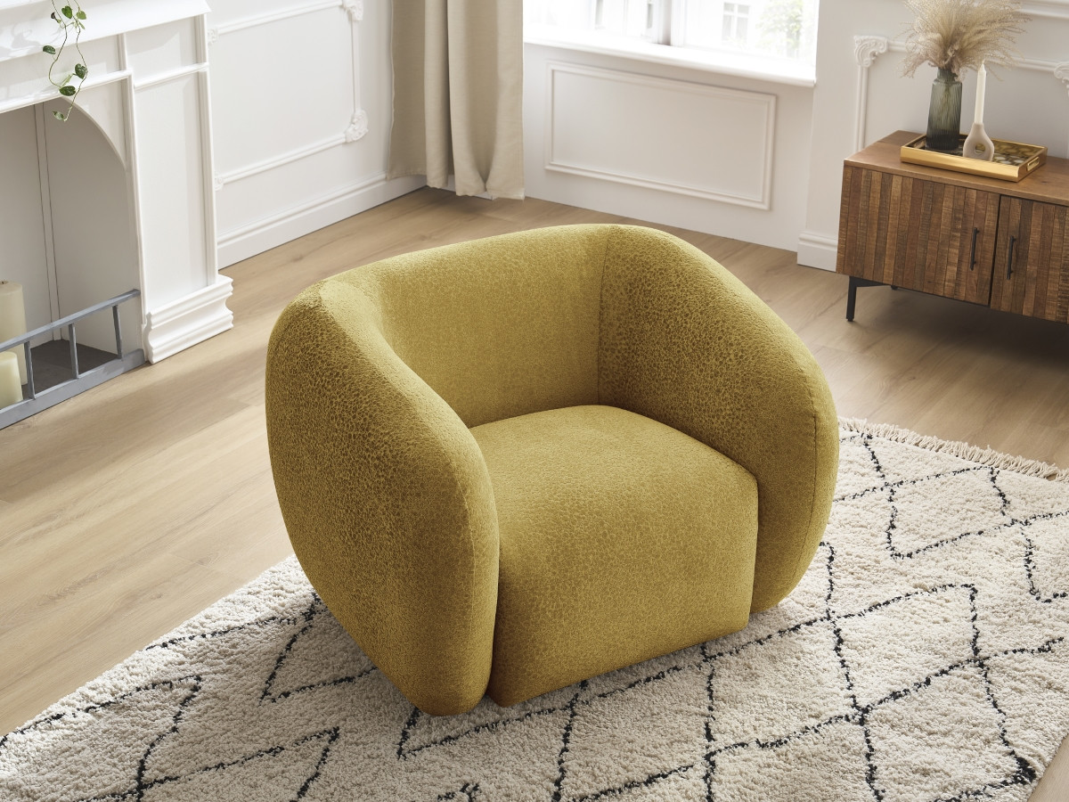 Fauteuil CELINE tissu texturé