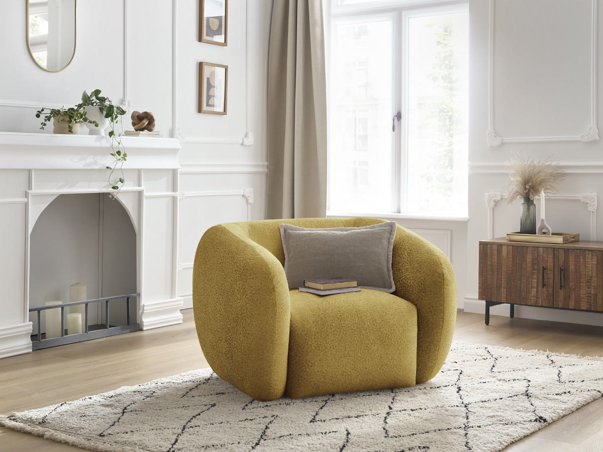 Fauteuil CELINE tissu texturé
