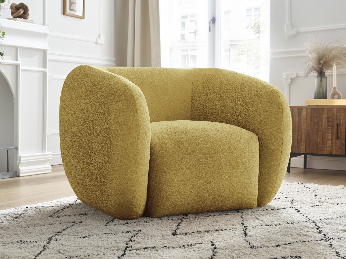 Fauteuil CELINE tissu texturé